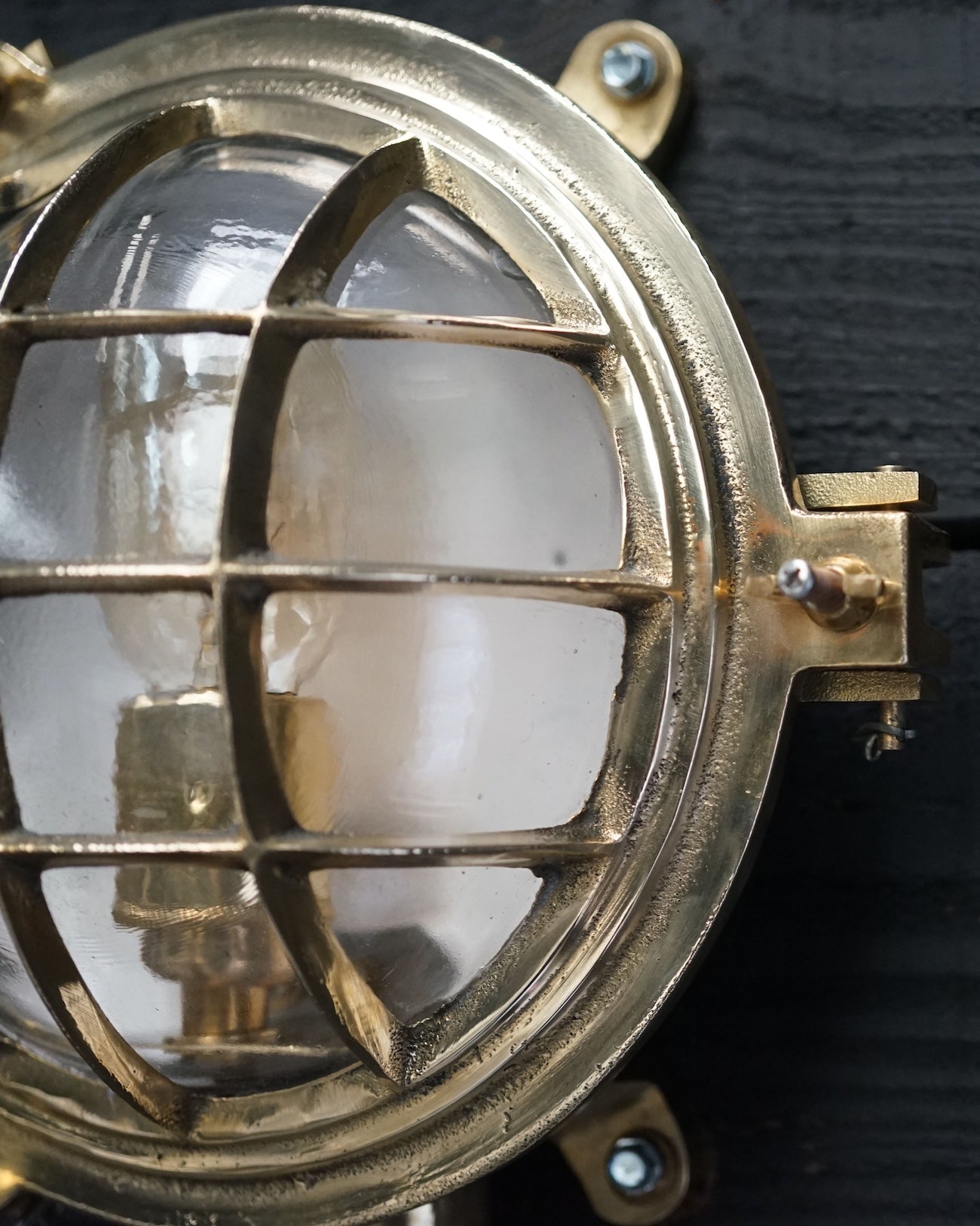 East German 6 Bar Solid Brass Bulkhead Light Trinity Marine