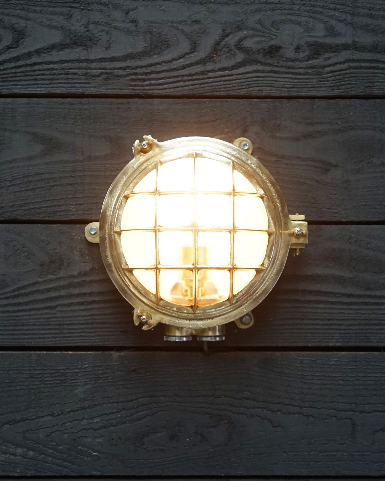 East German 6 Bar Solid Brass Bulkhead Light Trinity Marine