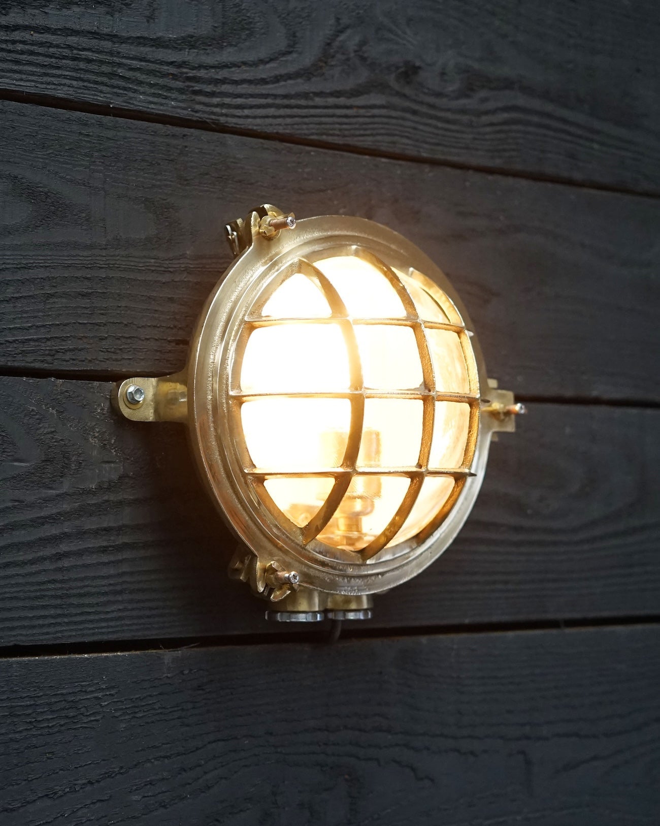 East German 6 Bar Solid Brass Bulkhead Light Trinity Marine