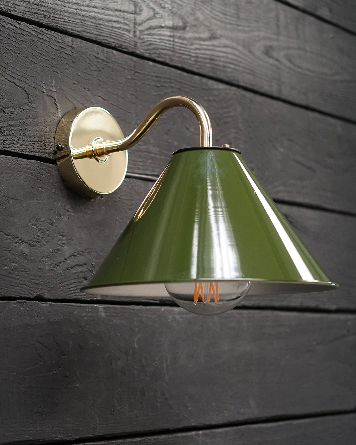 Field Conical Wall Sconce Light - Brass Trinity Marine