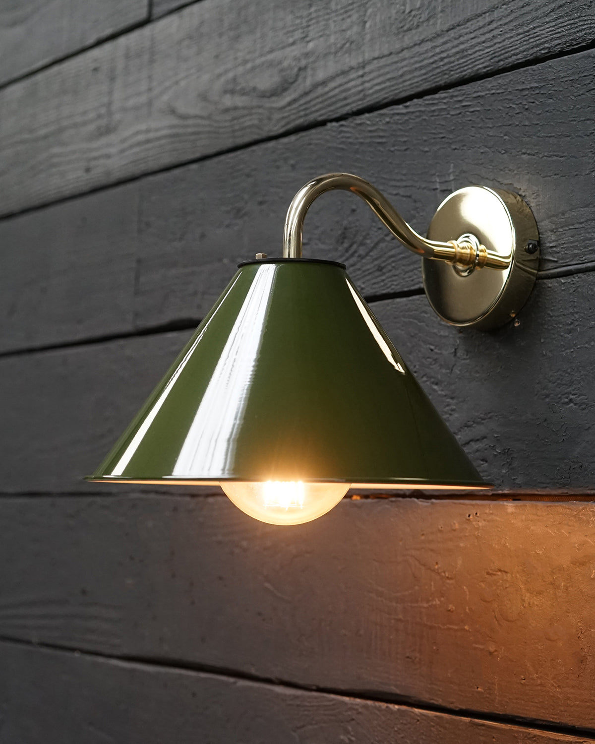 Field Conical Wall Sconce Light - Brass Trinity Marine