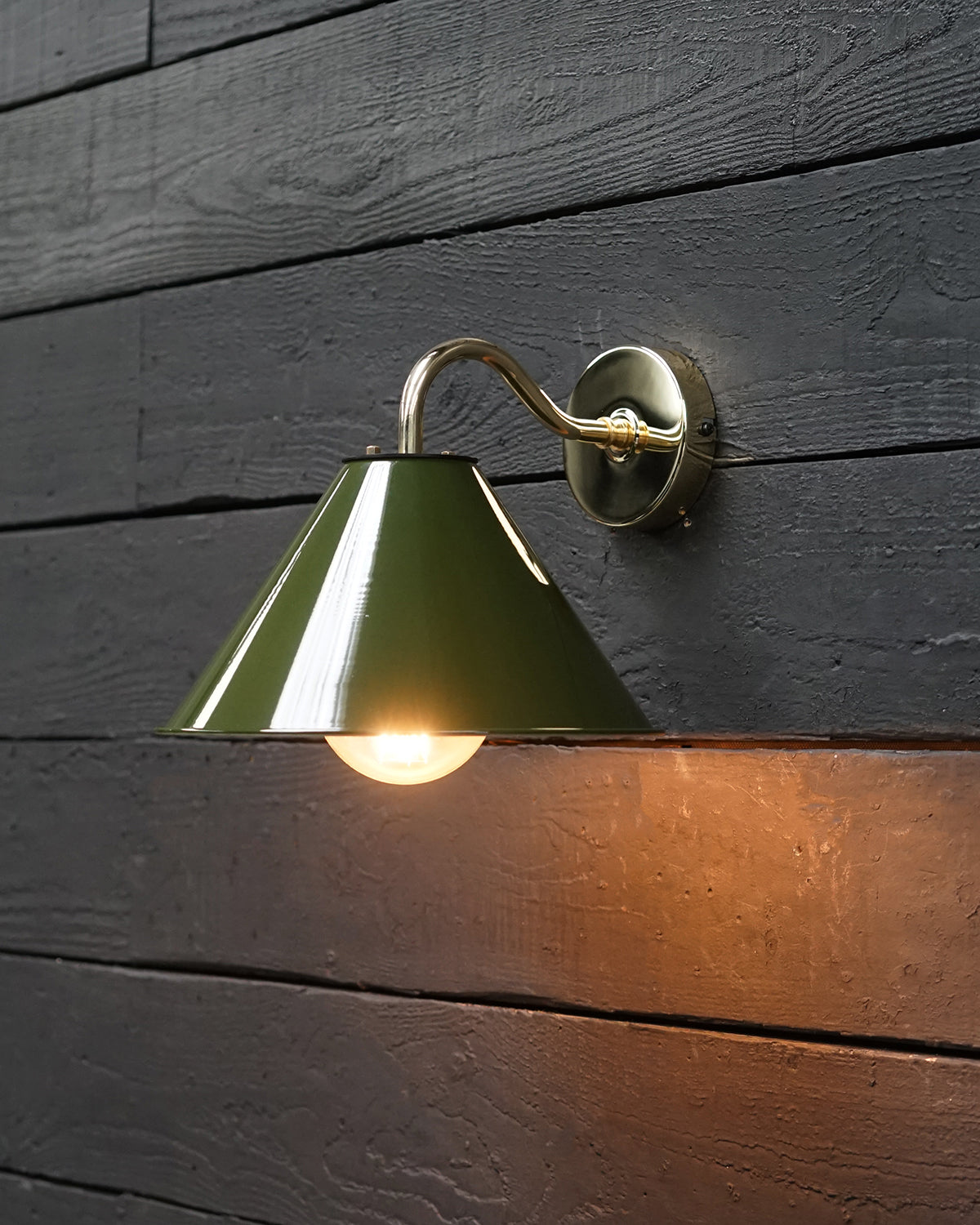 Field Conical Wall Sconce Light - Brass Trinity Marine