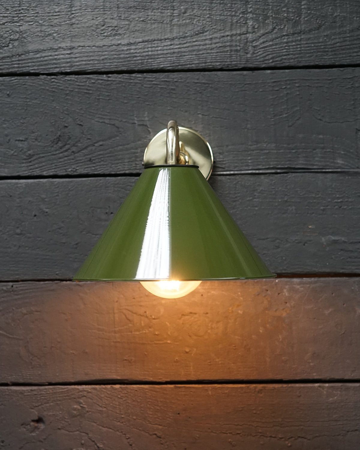 Field Conical Wall Sconce Light - Brass Trinity Marine