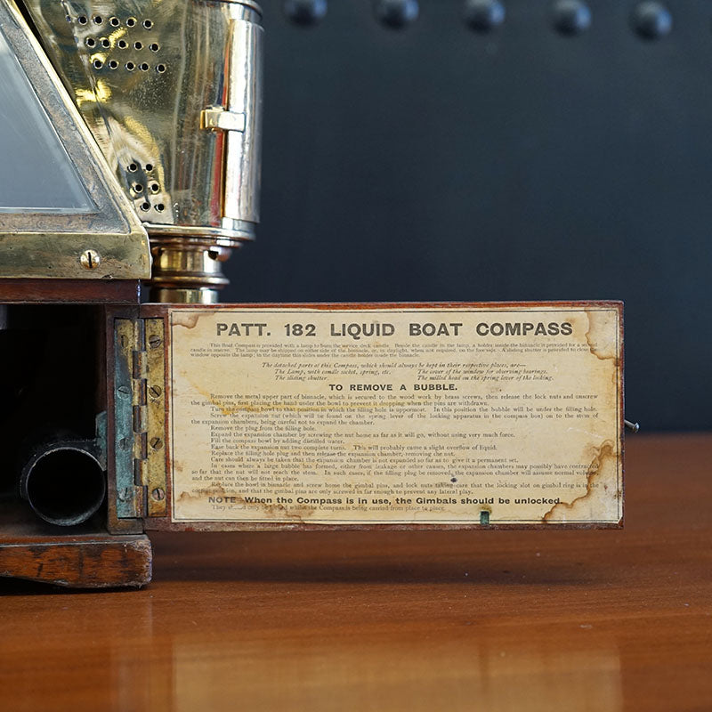 Fine Early Royal Navy Dent Boat Compass Trinity Marine