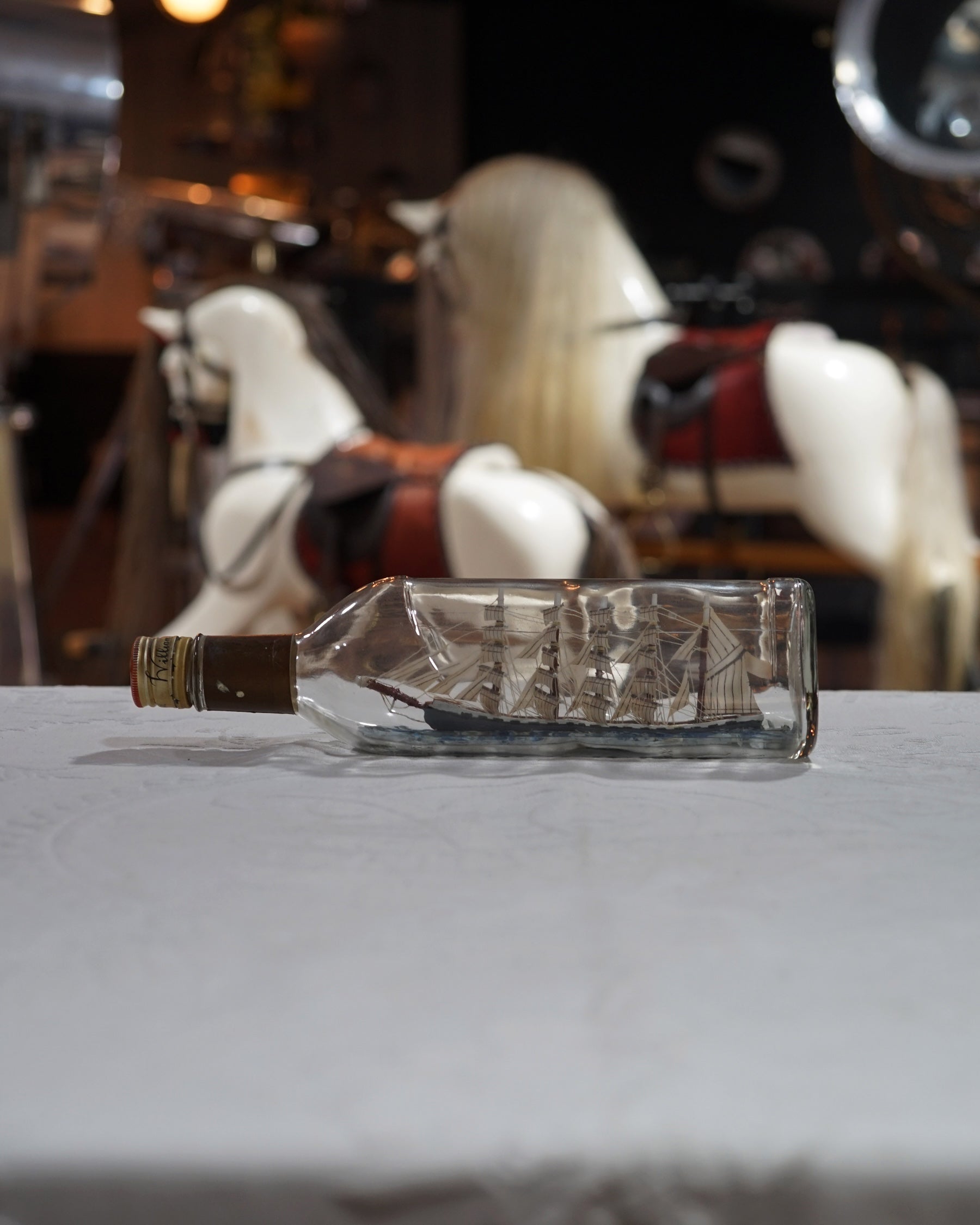 Five-Masted Barque Ship in Bottle Trinity Marine