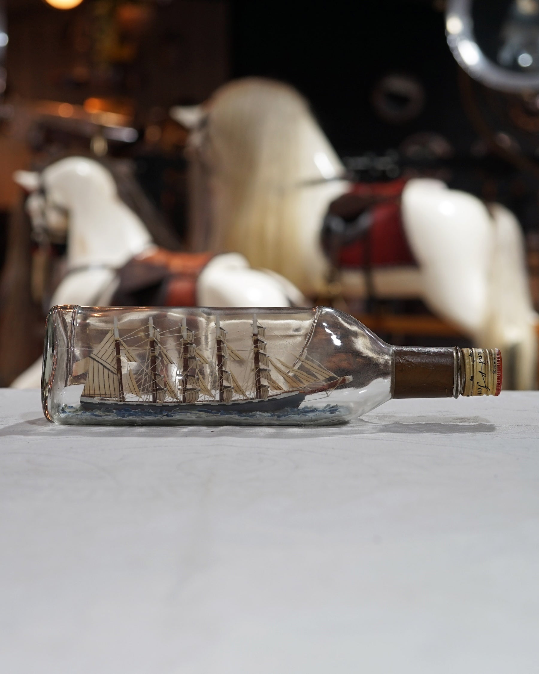 Five-Masted Barque Ship in Bottle Trinity Marine
