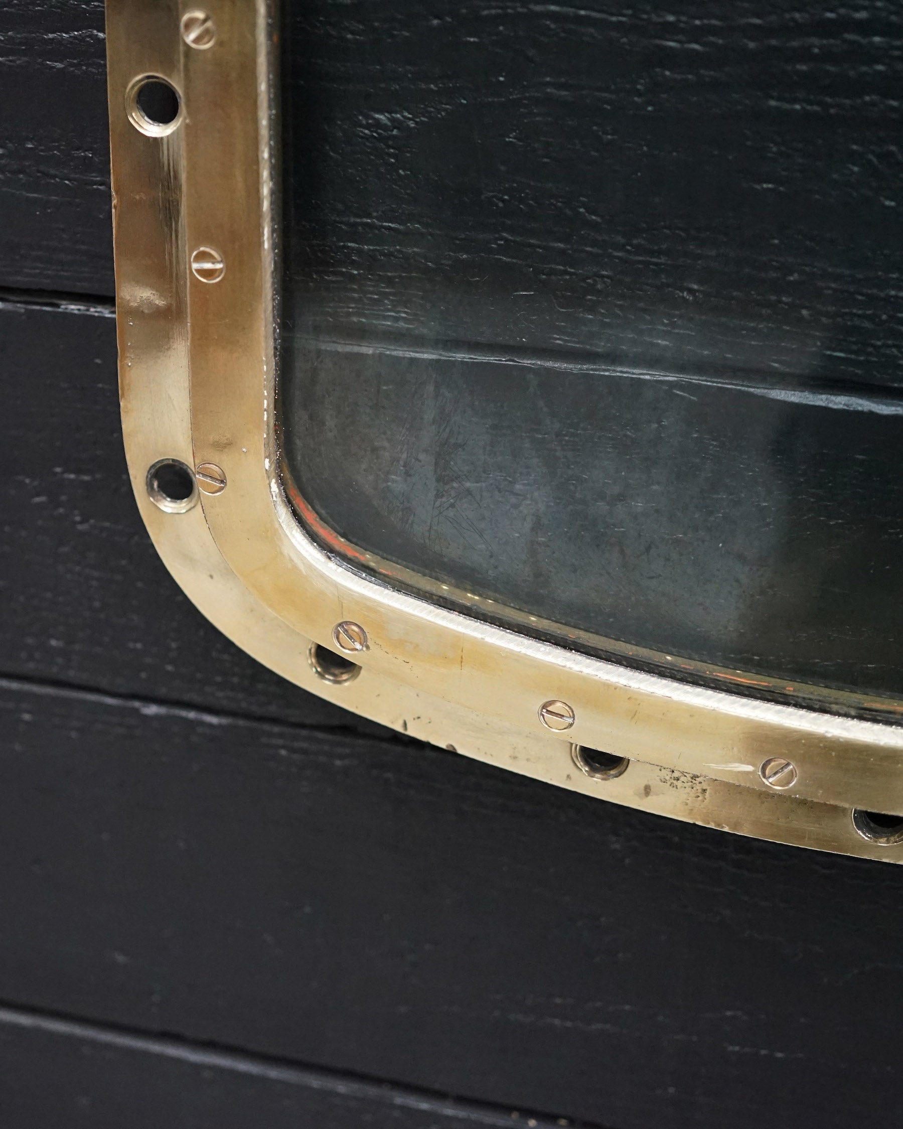 Fixed Curved Brass Ships Windows - 71 x 52 Trinity Marine