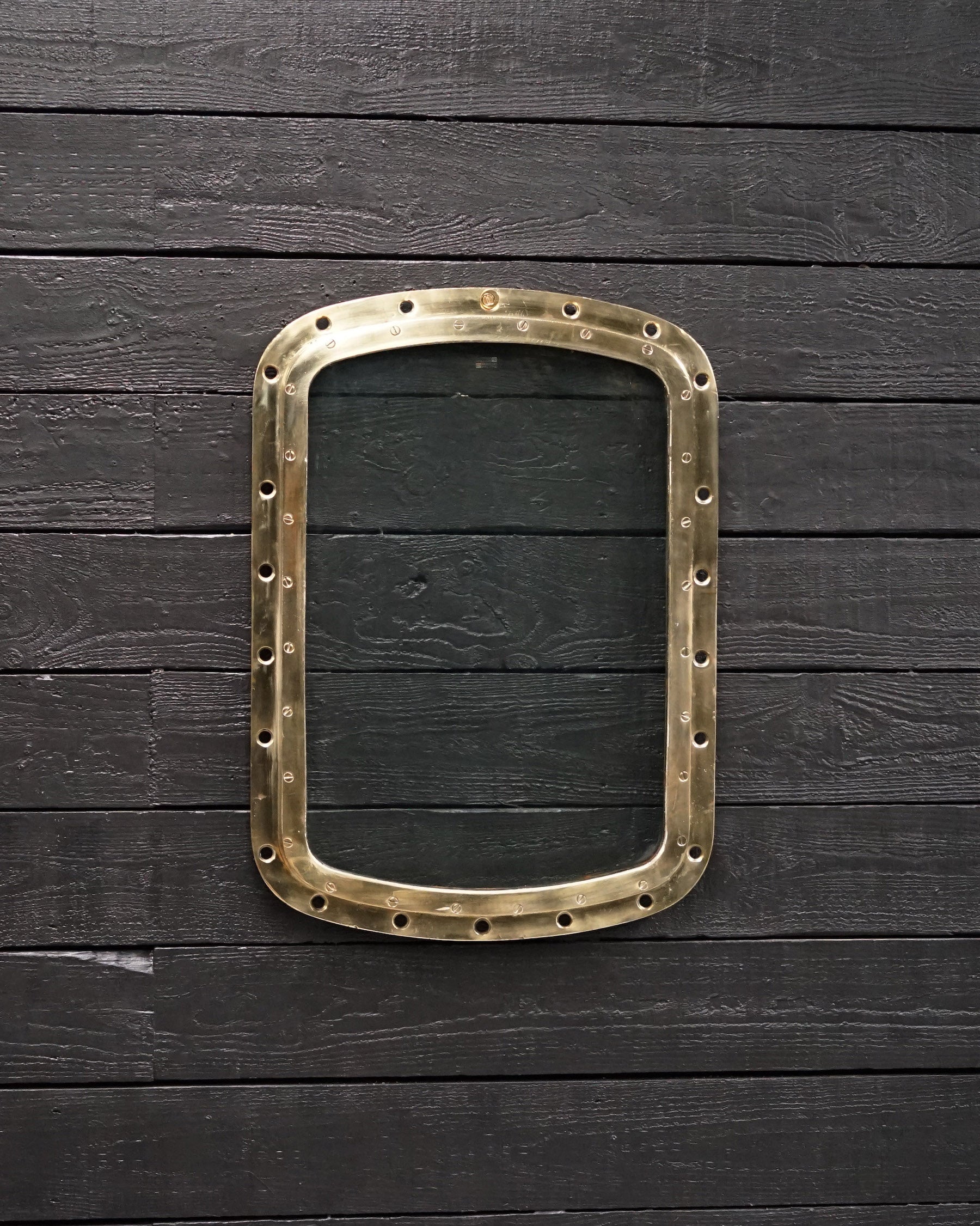 Fixed Curved Brass Ships Windows - 71 x 52 Trinity Marine