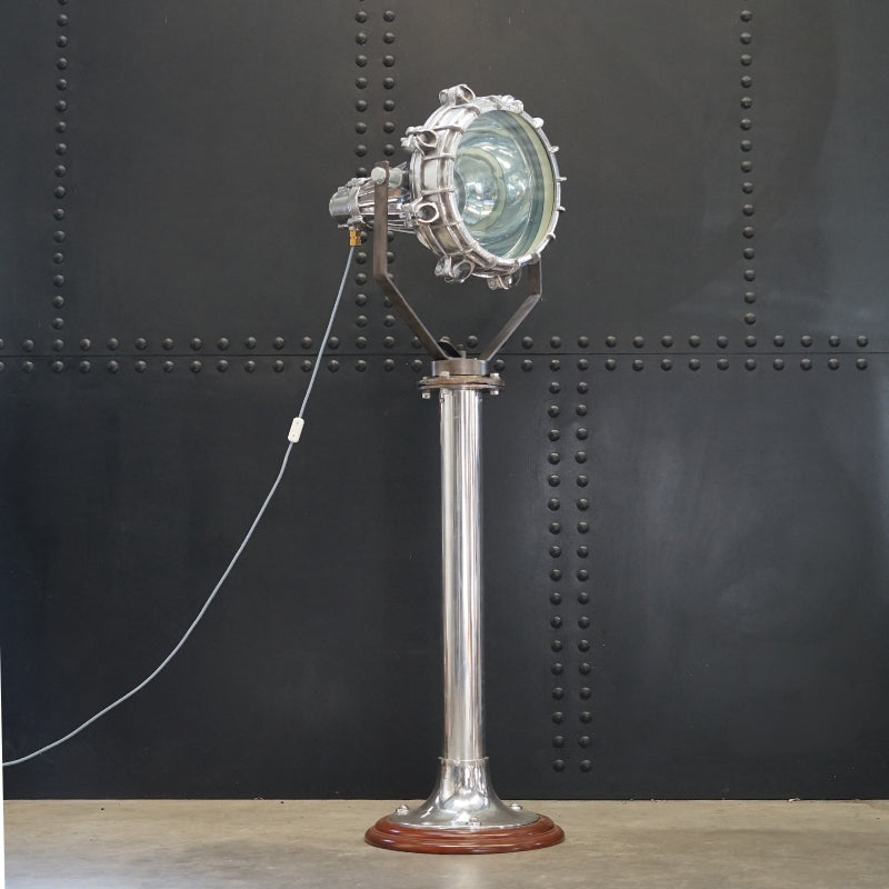 Mounted Ex German Merchant Navy Ship's Searchlight Trinity Marine