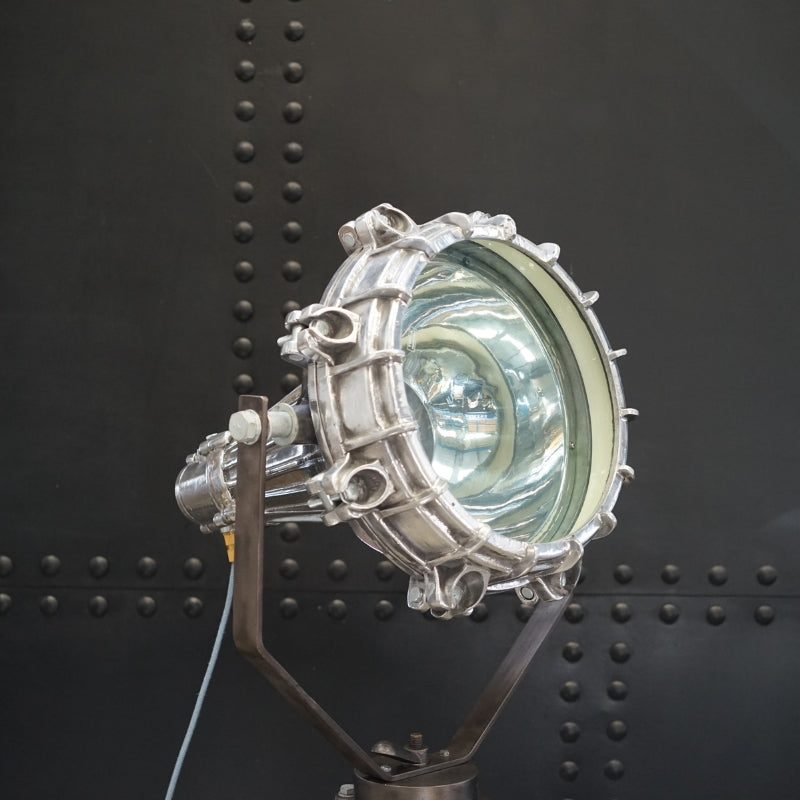 Mounted Ex German Merchant Navy Ship's Searchlight Trinity Marine