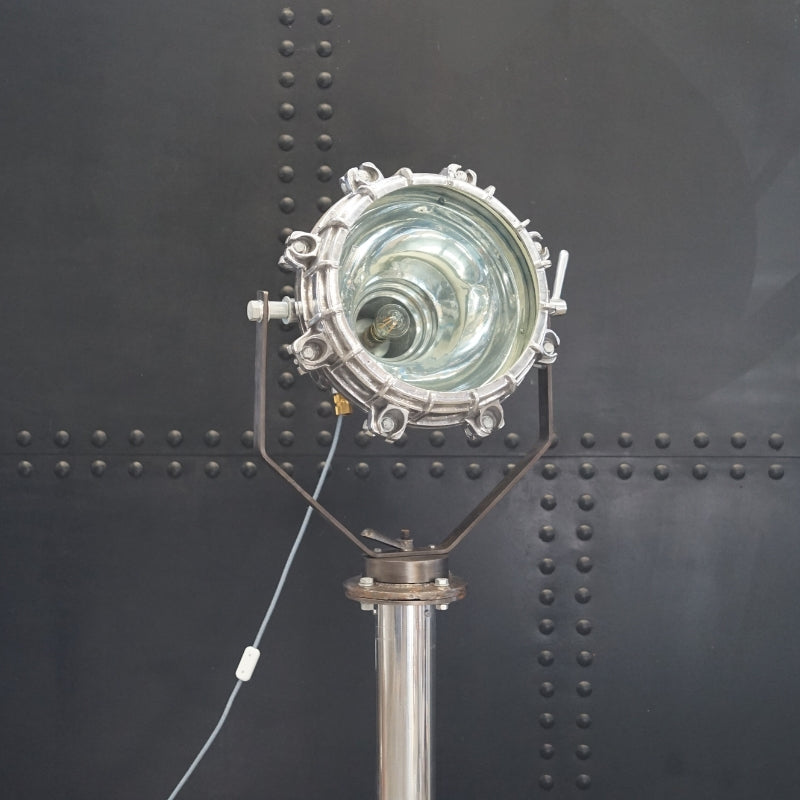 Mounted Ex German Merchant Navy Ship's Searchlight Trinity Marine
