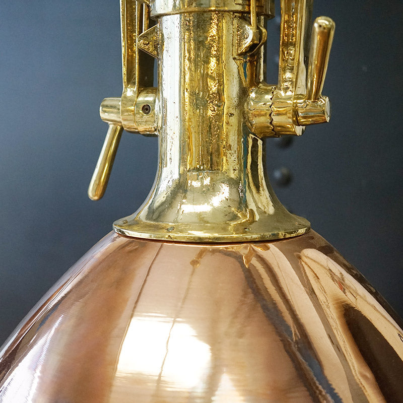 Giant Reclaimed Ships Copper and Brass Cargo Light Trinity Marine