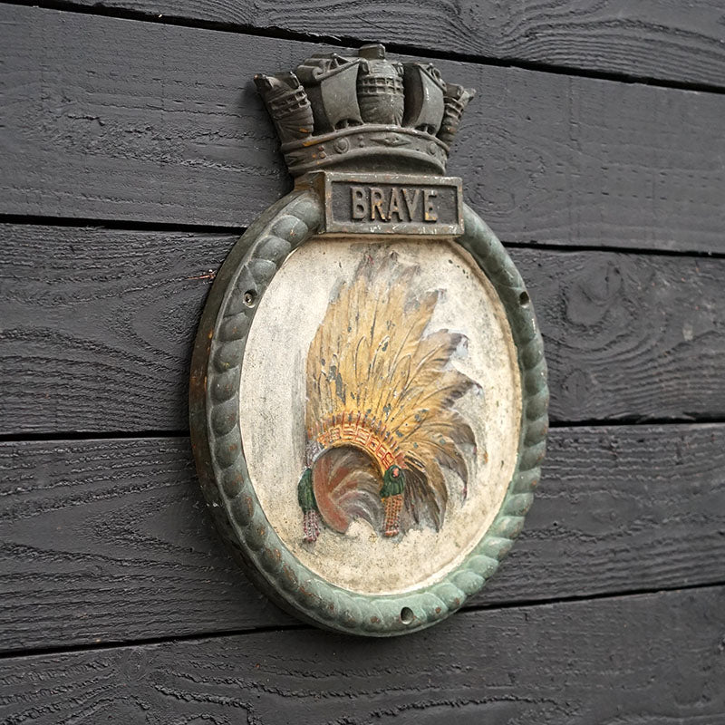 HMS Brave Screen Badge - 1943 Trinity Marine