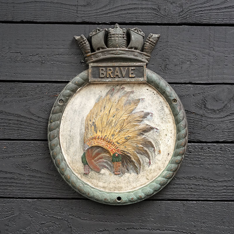 HMS Brave Screen Badge - 1943 Trinity Marine