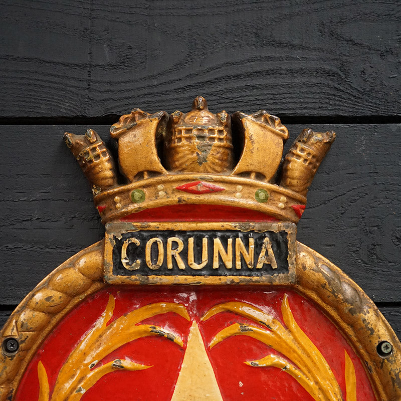 HMS Corunna Screen Badge - 1945 Trinity Marine