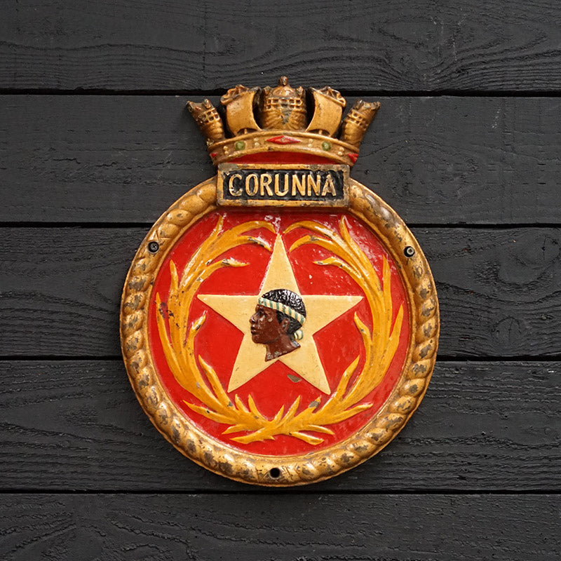 HMS Corunna Screen Badge - 1945 Trinity Marine