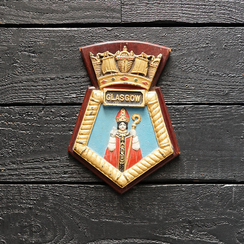HMS Glasgow Wardroom Badge - 1937 Trinity Marine