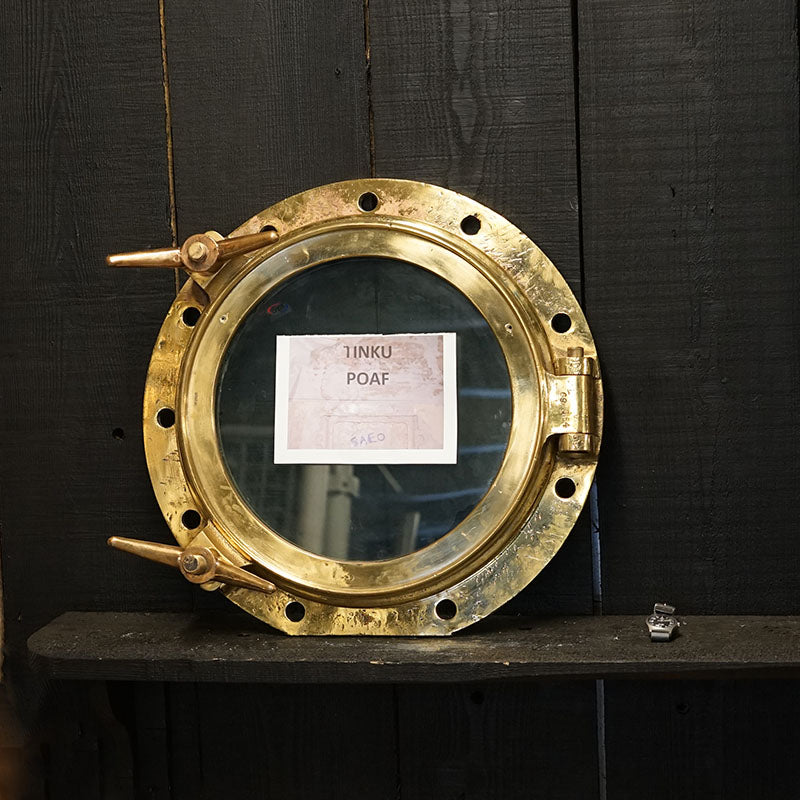 HMS Hermes (R12) - Brass Opening Portholes no's 9 -17 Trinity Marine
