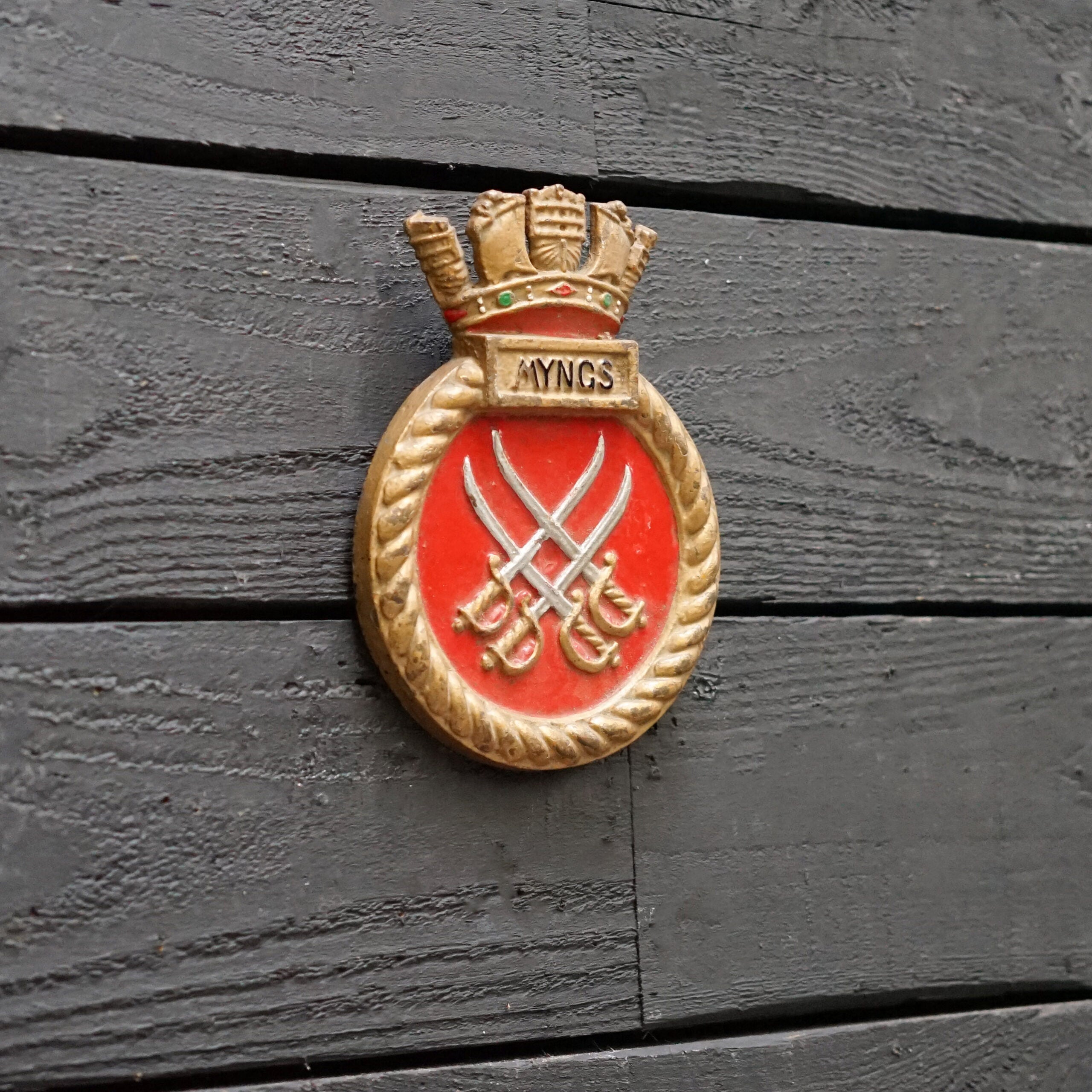 HMS Myngs Boat Badge - 1943 Trinity Marine