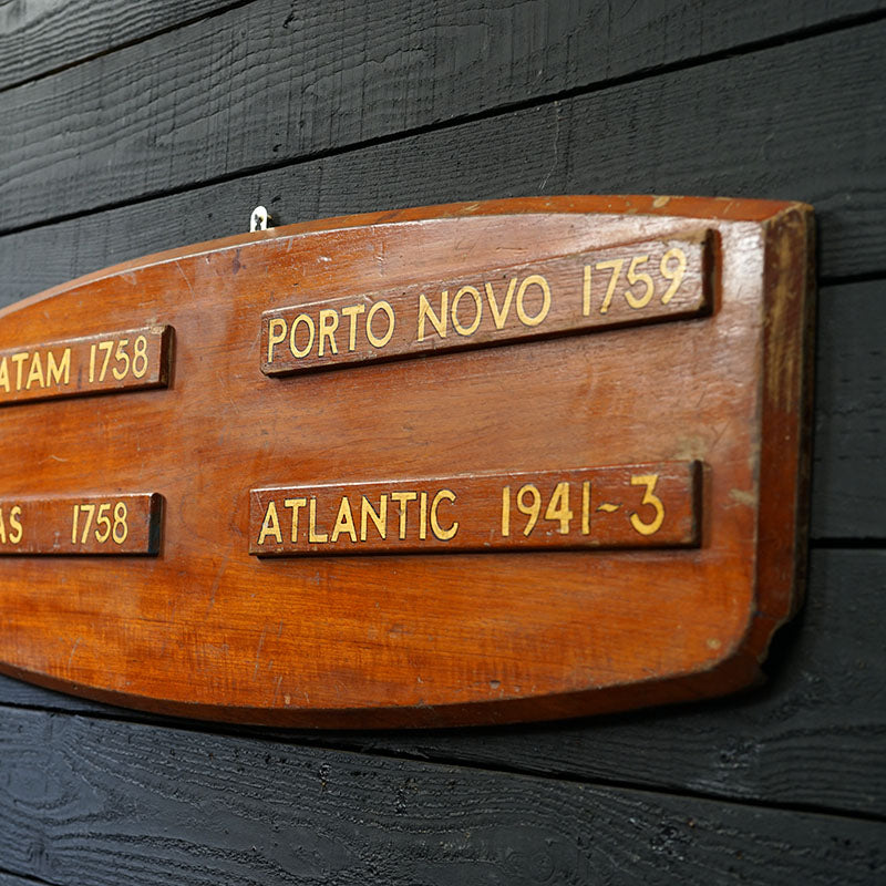 1952 HMS Salisbury Battle Honours Board Trinity Marine