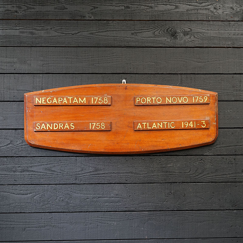 1952 HMS Salisbury Battle Honours Board Trinity Marine