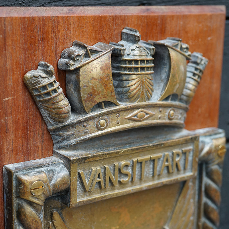 HMS Vansittart Mounted Screen Badge - 1919 Trinity Marine