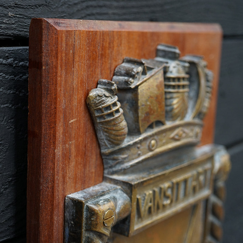 HMS Vansittart Mounted Screen Badge - 1919 Trinity Marine