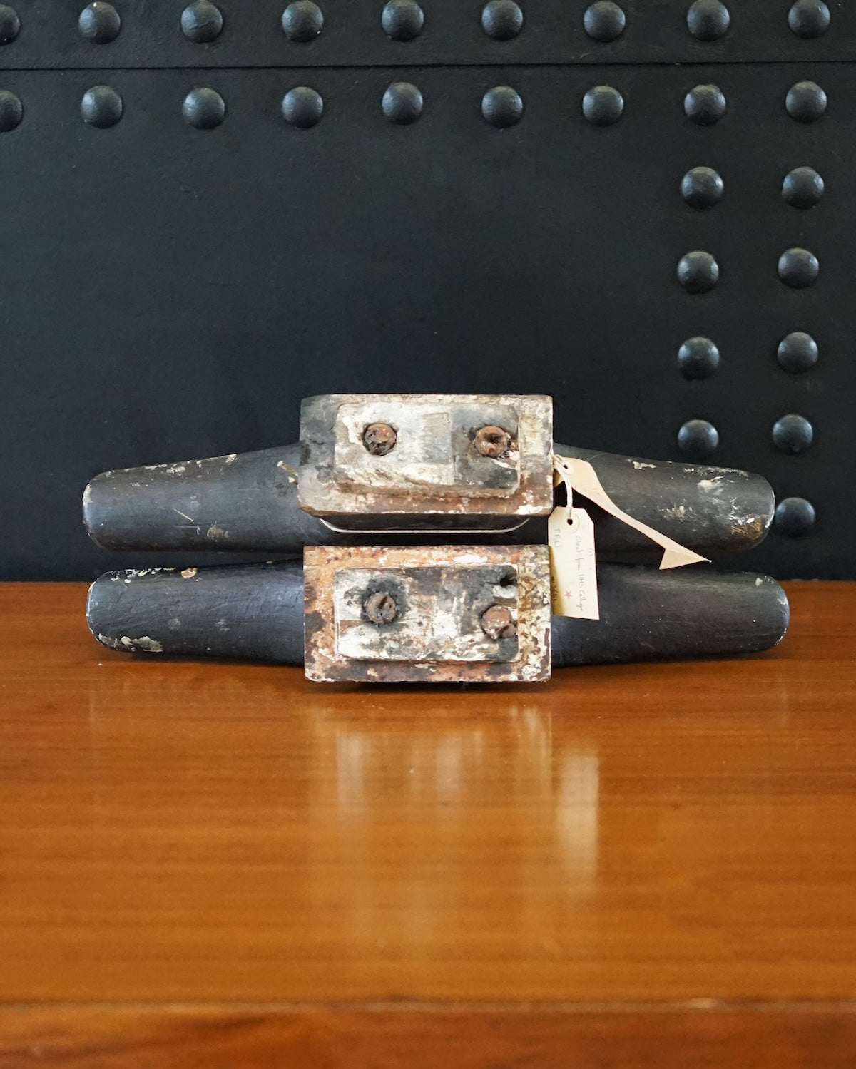 Large Teak Cleats Ex HMS Calliope 1914 Trinity Marine