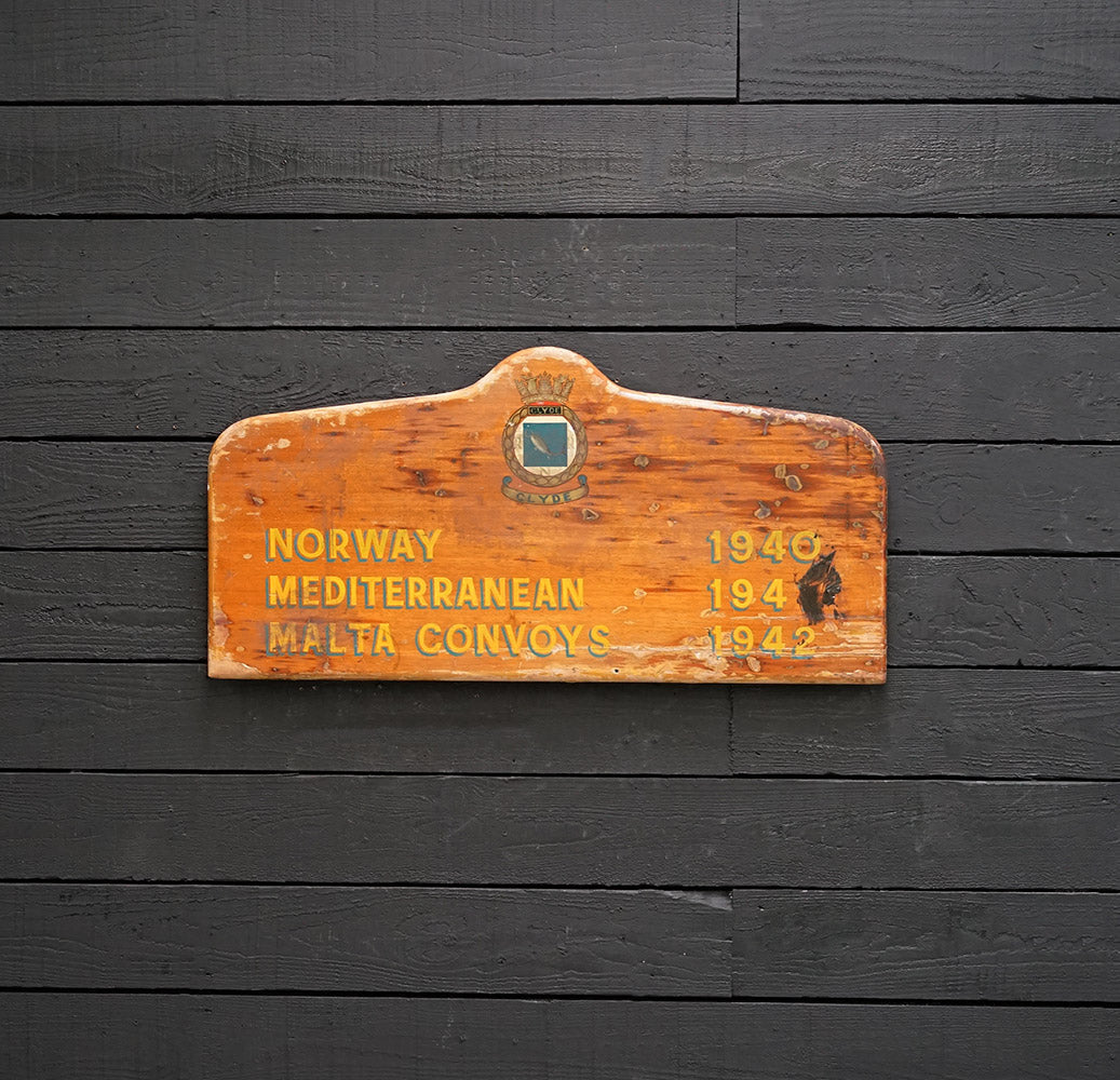 HMS Clyde Battle Honours Board Trinity Marine