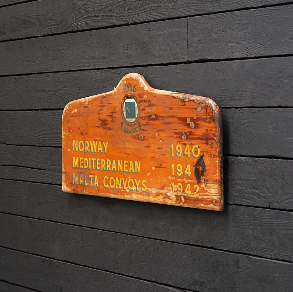 HMS Clyde Battle Honours Board Trinity Marine