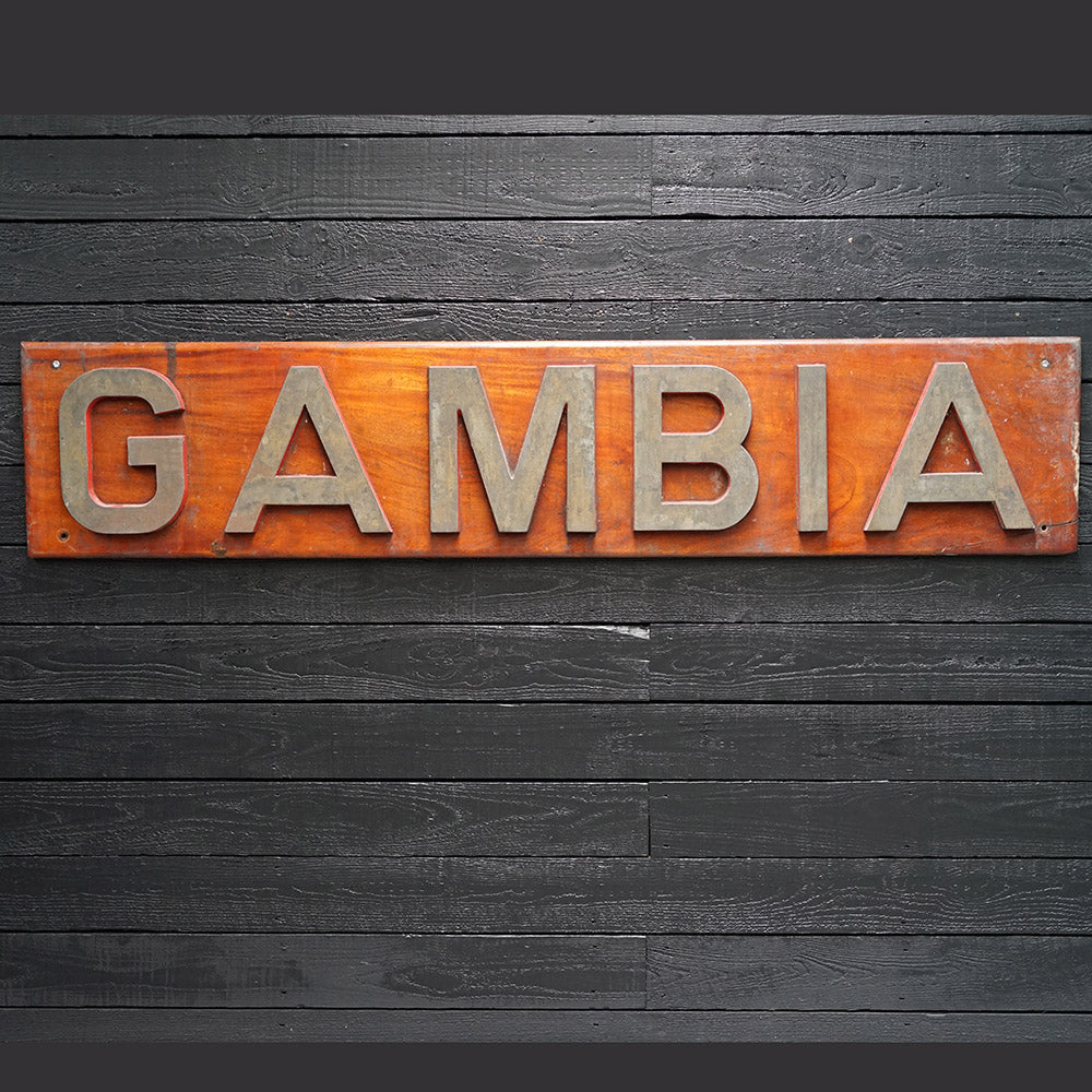 HMS Gambia 1942 (48) Cruiser Nameboard Trinity Marine