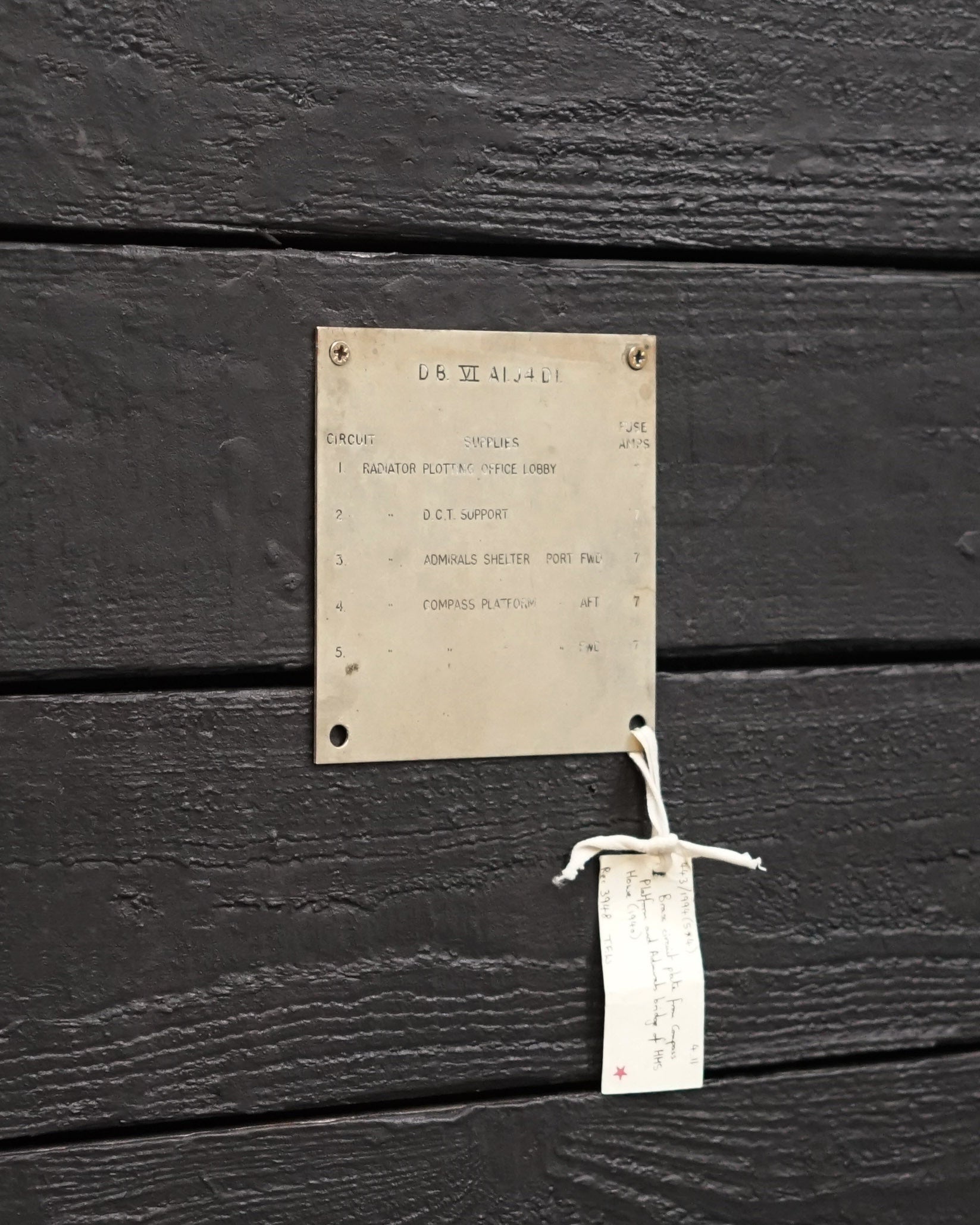 HMS Howe Circuit Plate Trinity Marine