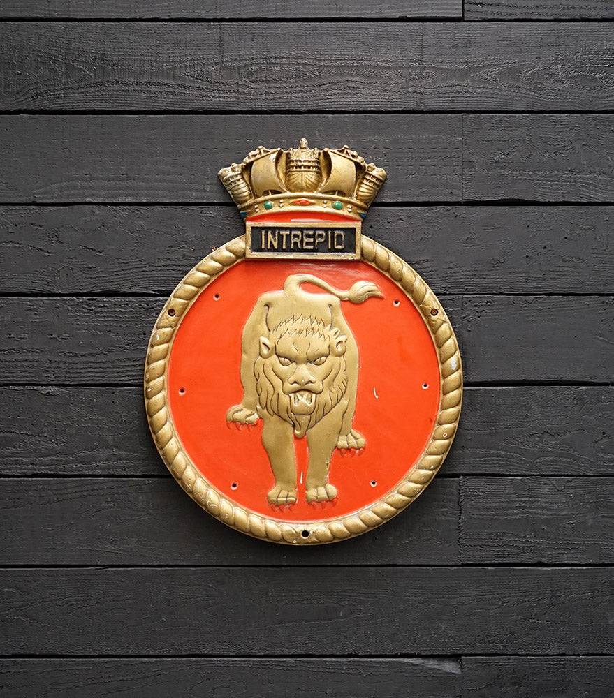 Huge HMS Intrepid (L11) Screen Badge Trinity Marine