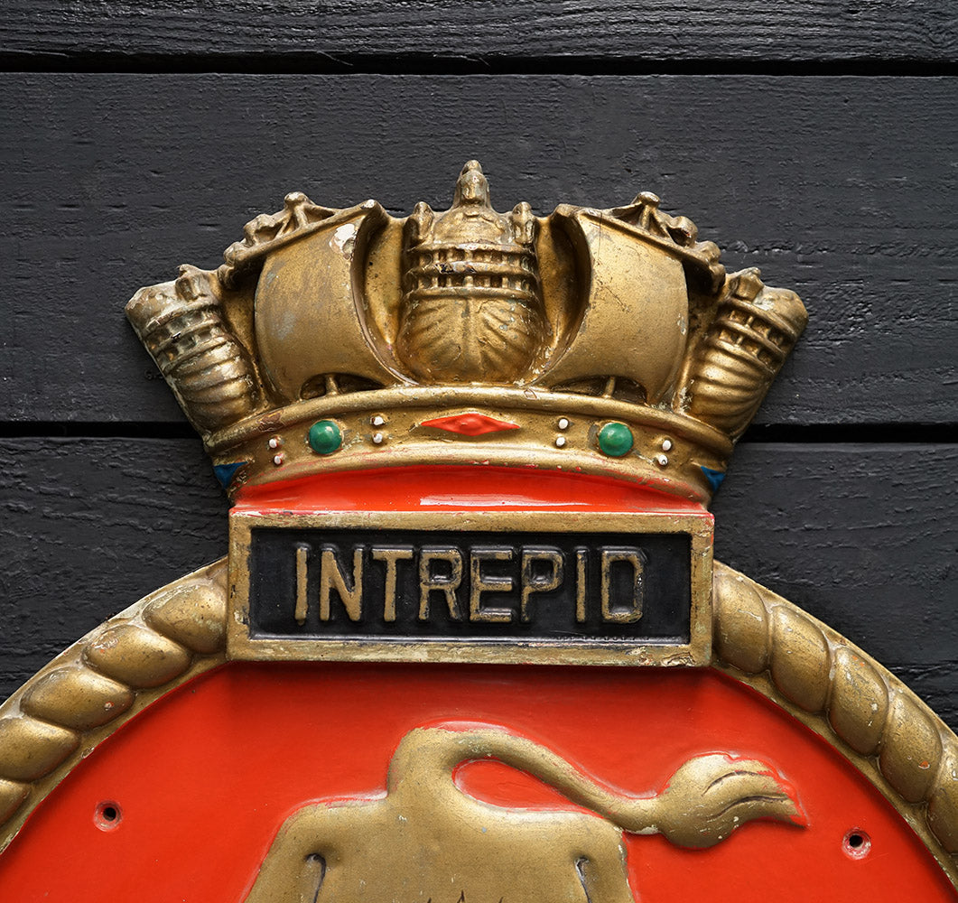 Huge HMS Intrepid (L11) Screen Badge Trinity Marine