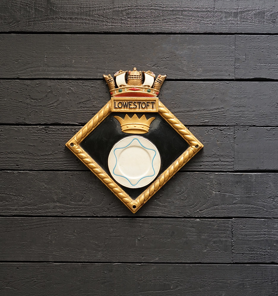 Huge HMS Lowestoft Wardroom Badge Trinity Marine