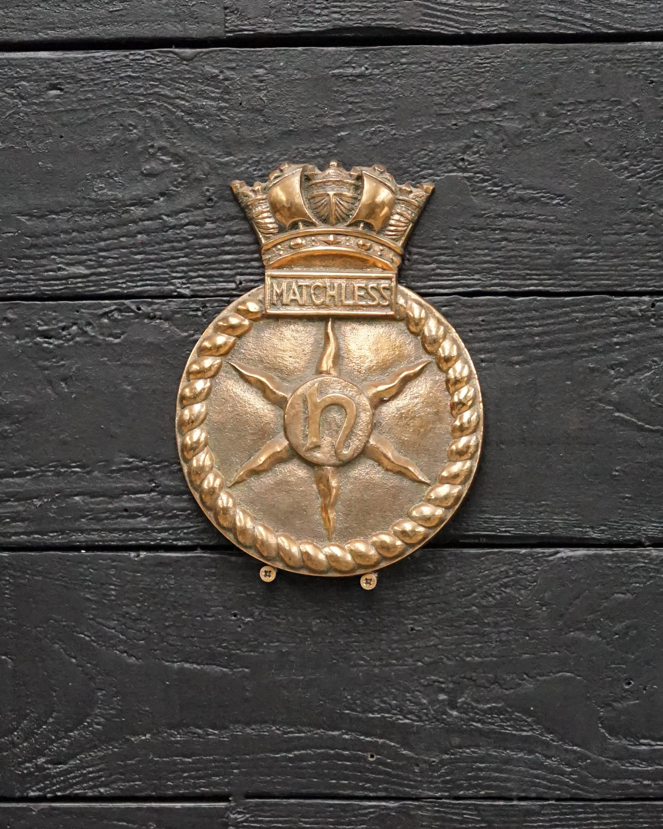 HMS Matchless Wardroom Badge 1939 Trinity Marine