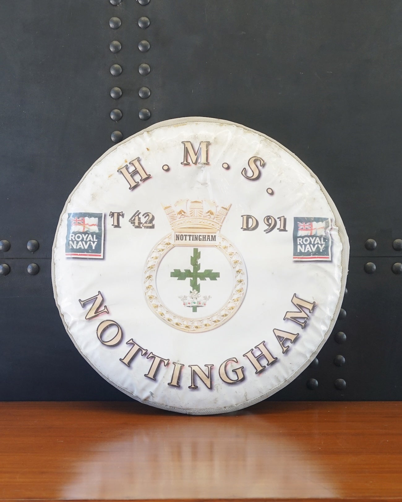 HMS Nottingham (D91) Ceremonial Lifering Cover Trinity Marine