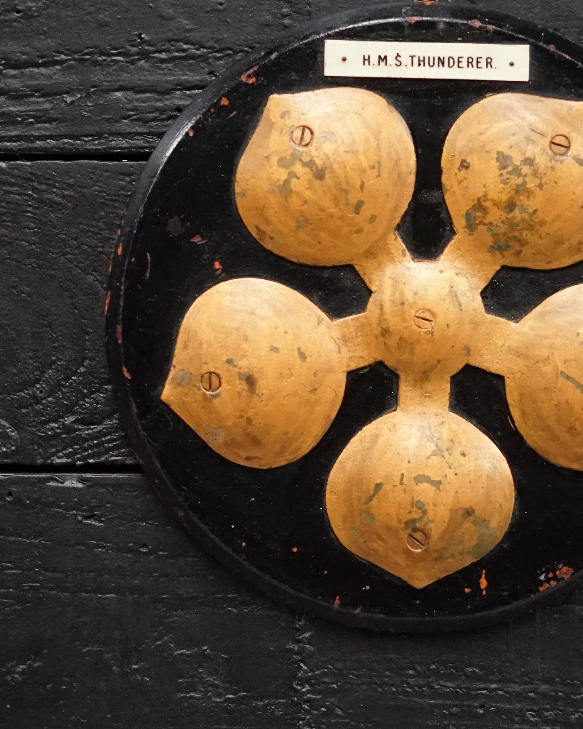 HMS Thunderer Wardroom Badge - 1912 Trinity Marine