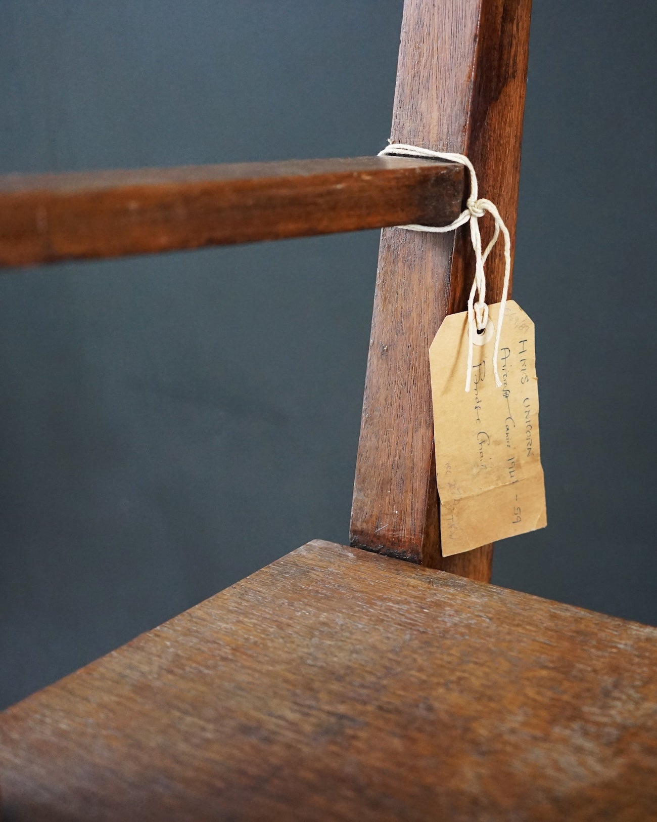 The Captains Chair from HMS Unicorn (I72) Trinity Marine