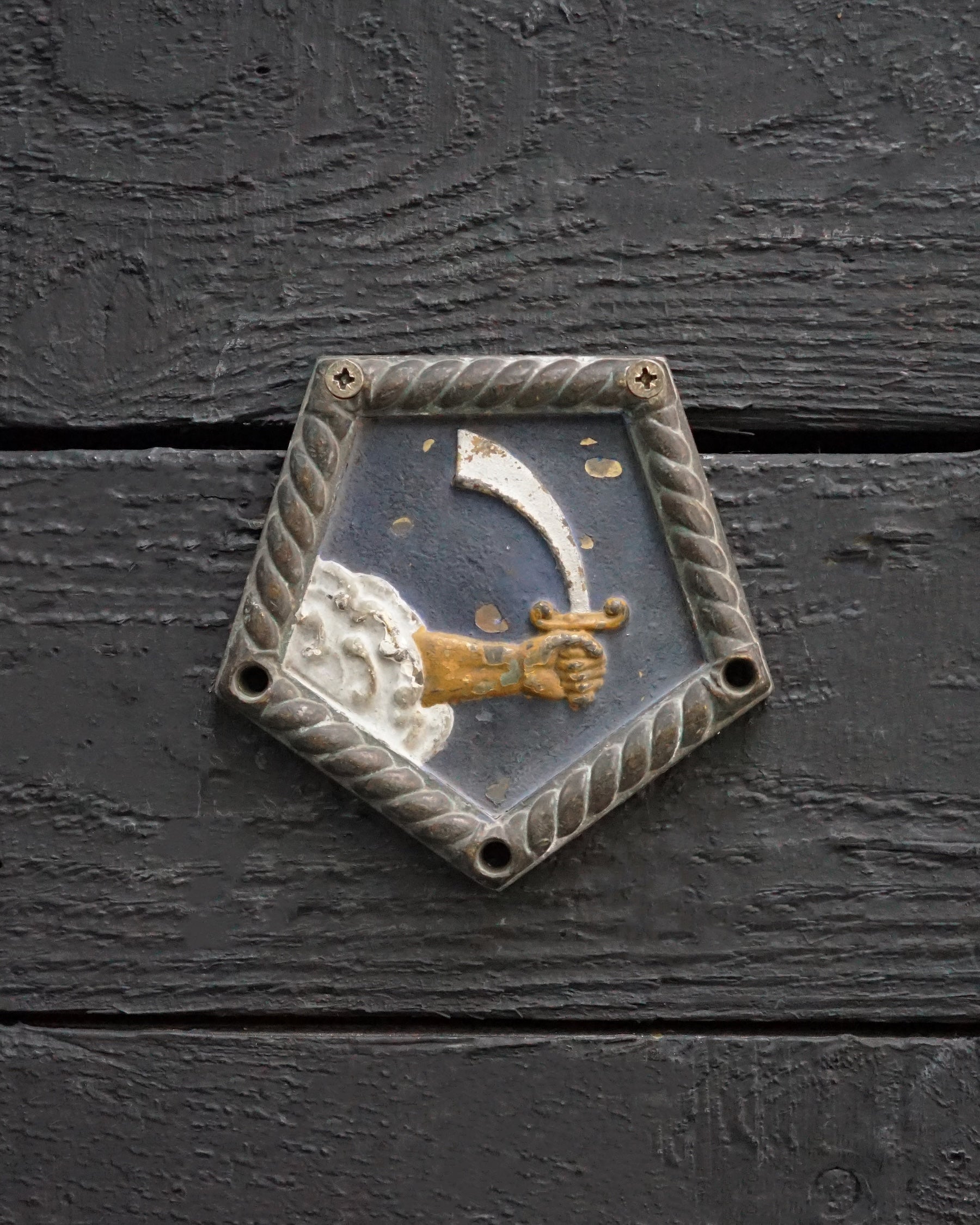 HMS Vindictive Painted Boat Badge - 1918 Trinity Marine