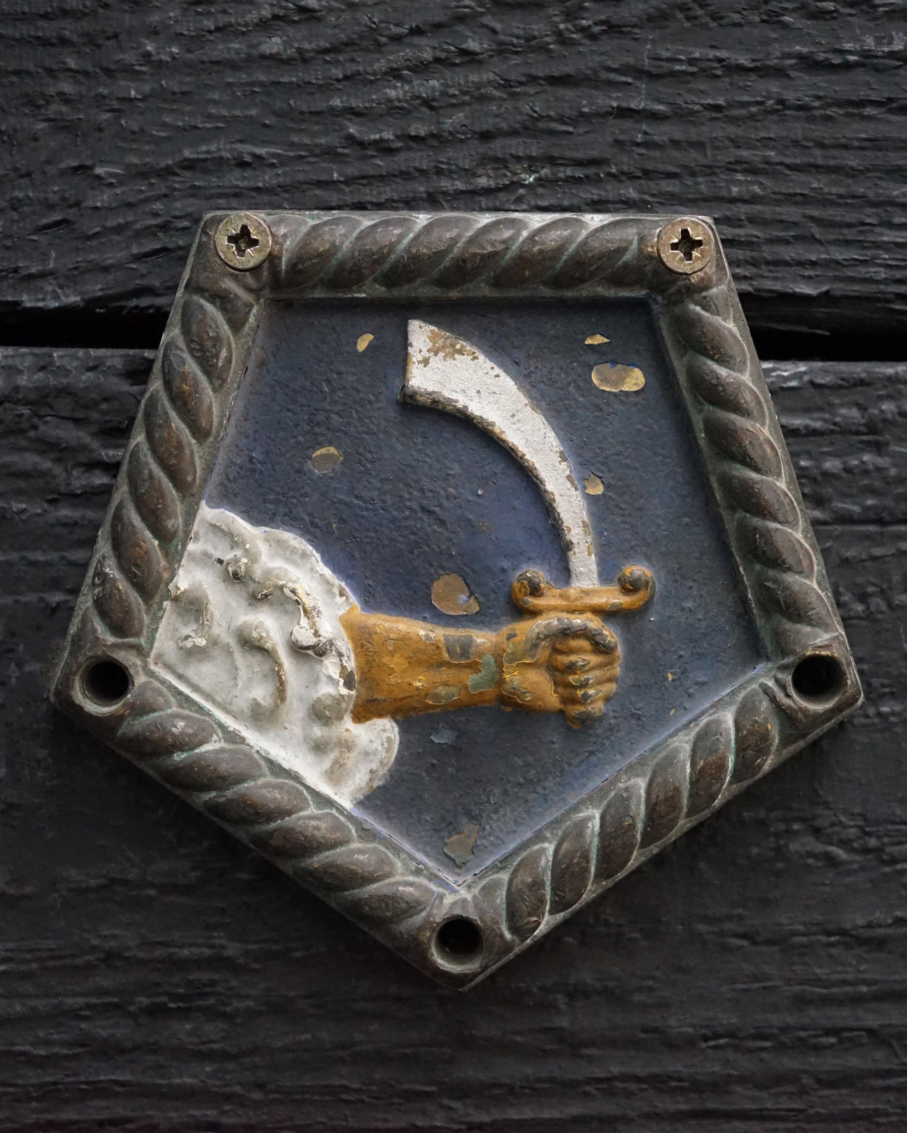 HMS Vindictive Painted Boat Badge - 1918 Trinity Marine