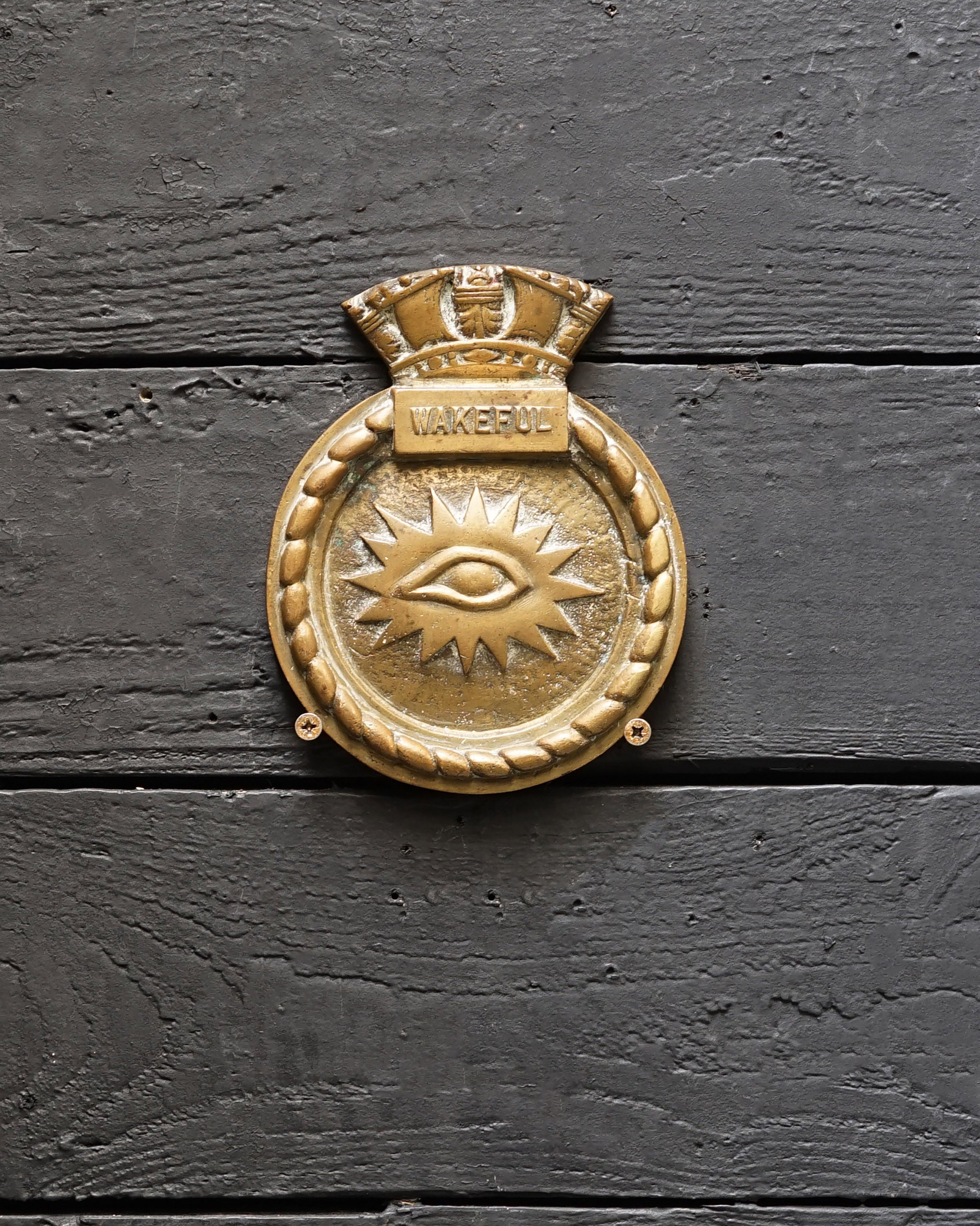 HMS Wakeful 'A' Gun Tompion Crest Trinity Marine