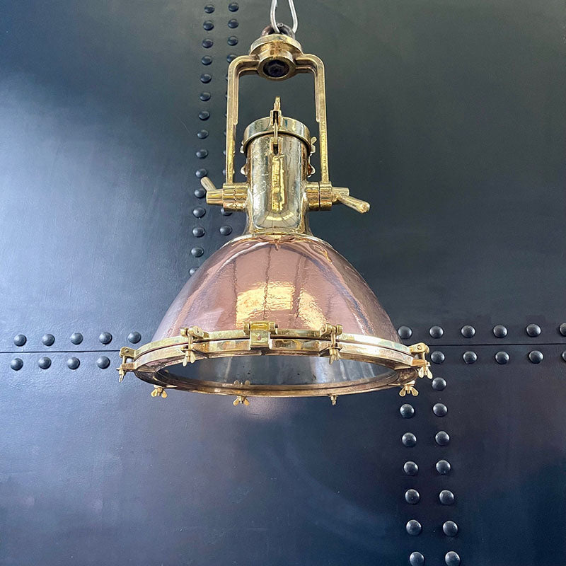 Iconic Reclaimed Smooth Copper Cargo Pendant Trinity Marine