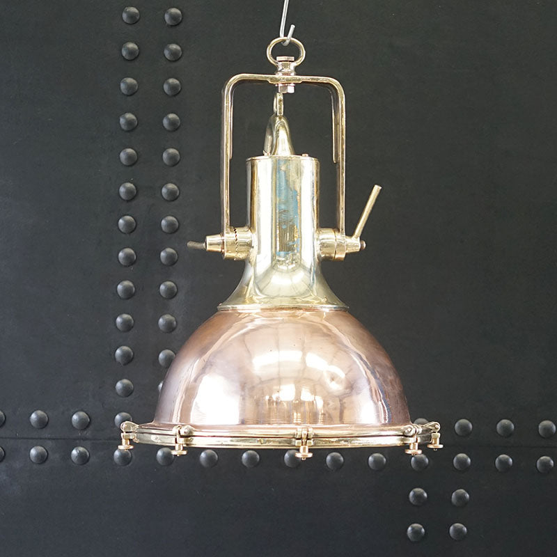 Iconic Reclaimed Smooth Copper Cargo Pendant Trinity Marine