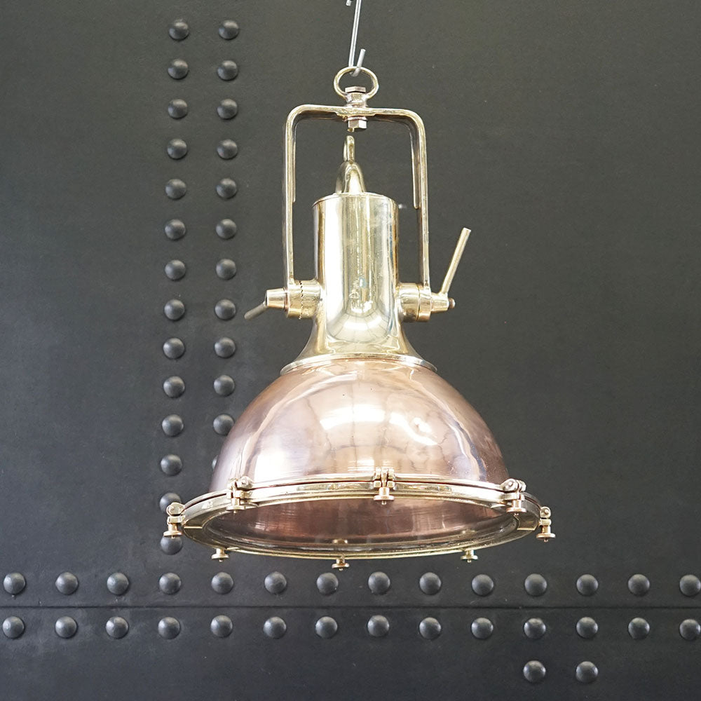 Iconic Reclaimed Smooth Copper Cargo Pendant Trinity Marine