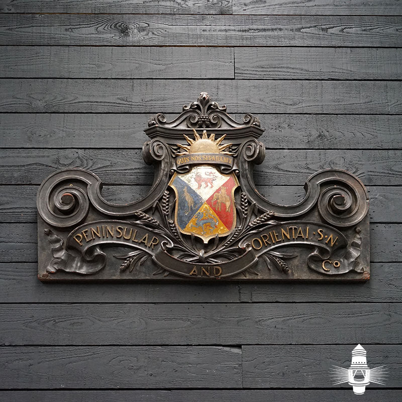 Important 19th Cent. P&O Head Office Wooden Carving Trinity Marine
