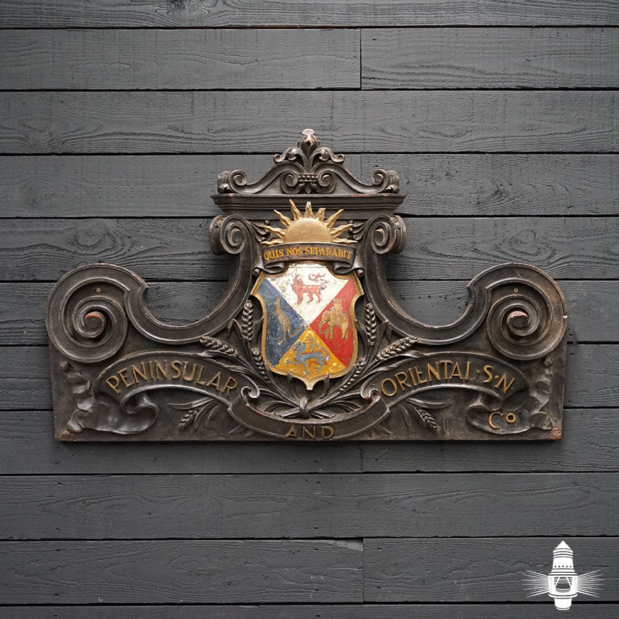 Important 19th Cent. P&O Head Office Wooden Carving Trinity Marine