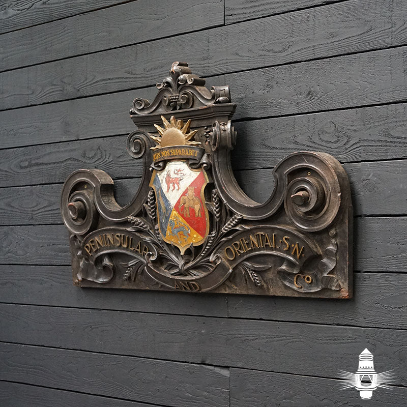 Important 19th Cent. P&O Head Office Wooden Carving Trinity Marine