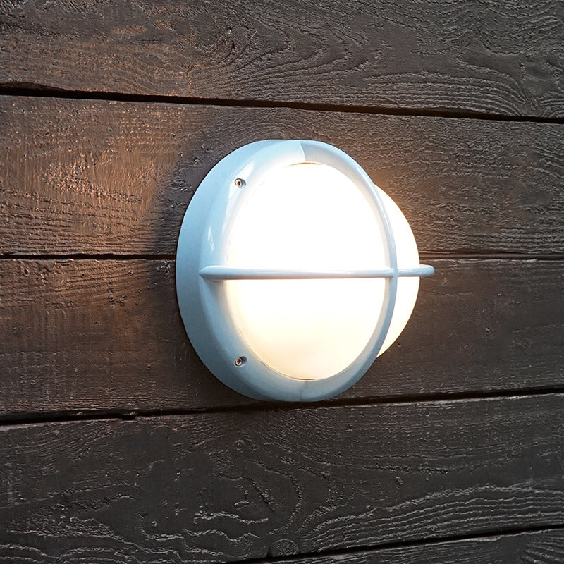 Italian Promenade Deck Bulkhead Light - Trade Wind Blue Trinity Marine