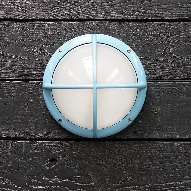 Italian Promenade Deck Bulkhead Light - Trade Wind Blue Trinity Marine